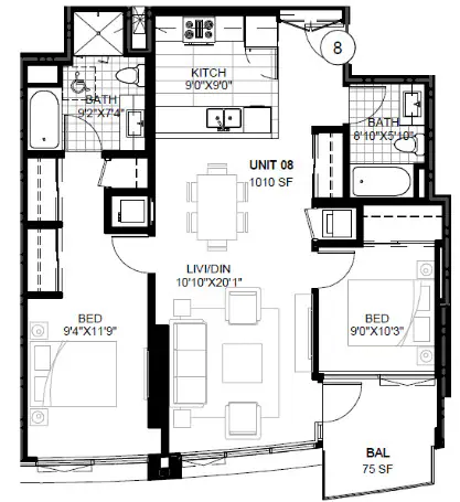 Unit 3308 3308 floor plan